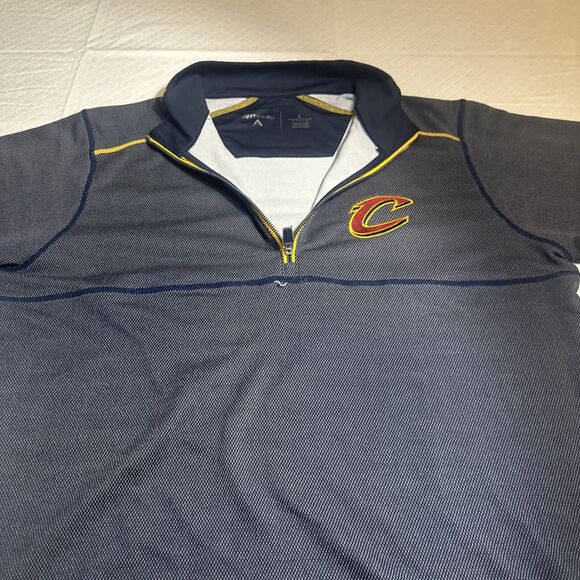 Cleveland Cavaliers Blue NBA Antigua 1/4 Zip Long Sleeve Pullover Men’s Large - Picture 5 of 11
